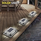economico Luci a terra-Luci solari per vialetto, lampada da ponte per passerella Lampada a LED per gradini per scale esterne ad energia solare per cortile, patio, giardino