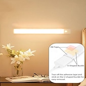 お買い得  キャビネットライト-超薄型人体誘導ライト充電式磁気吸引自己粘着ロング LED ワードローブワインキャビネットライトストリップ