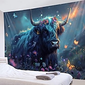 baratos tapeçarias de animais-praia iaque óculos de sol pendurado tapeçaria arte da parede grande tapeçaria mural decoração fotografia pano de fundo cobertor cortina casa quarto sala de estar decoração