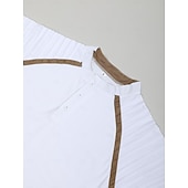 economico Maglietta casual Henley-Per uomo Maglia Henley T-shirt Raglan Manica Corta Semplice Sottile pieghettato Moda Designer Casual Patchwork Pieghe Henley All'aperto Vacanza Quotidiano Estate Bianco Blu marino Grigio scuro