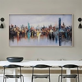 cheap Landscape Paintings-Large New York City Landscape painting hand painted Large urban art painting Urban Wall Art handmade New York Wall Art city art painting Hand-painted city painting
