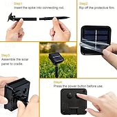 abordables Guirlandes solaires-Guirlande lumineuse solaire à LED, 8 modes d&#039;éclairage, 30/50/100 LED, lumières imperméables extérieures pour vacances, cour, pelouse, jardin, balcon, mariage, camping, décoration de fête