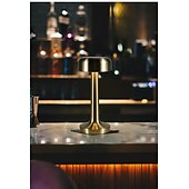 cheap Table Lamps-Rechargeable Metal Table Lamp Mushroom Shaped with 3-color Dimming Indoor Bedroom Living Room Atmosphere Desk Lamp USB Rechargeable