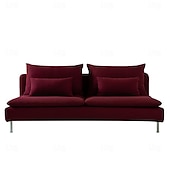 abordables Housse de canapé-Housse de section 3 places 100% coton couleur uniforme housses matelassées 8 pièces ensemble de housse de futon