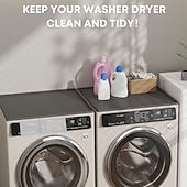 Недорогие органайзер для ванной-Чехлы для стиральной и сушильной машины сверху, силиконовый защитный коврик для сушилки, нескользящий водонепроницаемый чехол для стиральной машины, защита верхней загрузки для стирки и кухни