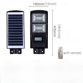 voordelige Straatlampen-zonne-energie led-lamp 60w straatlantaarn met opladen intelligente menselijk lichaamssensor met afstandsbediening buitentuinverlichting geïntegreerd