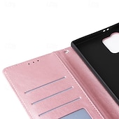 Χαμηλού Κόστους Samsung Θήκη-τηλέφωνο tok Για Samsung Galaxy S24 S23 S22 S21 Ultra Plus A54 A34 A14 Σημείωση 20 10 S25 Ultra Θήκη κάρτας πορτοφολιού με λουράκι καρπού Σταντ ποδηλάτου Υποδοχή κάρτας Ρετρό TPU PU δέρμα