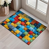 cheap Doormats-Rainbow Bricks Doormat Floor Mats Washable Rugs Kitchen Mat Non-Slip Oil Proof Rug Indoor Outdoor Mat Bedroom Decor Bathroom Mat Entrance Rug