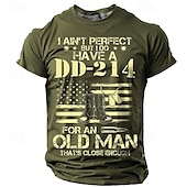 cheap Men&#039;s Funny T shirts-Men&#039;s Graphic American Flag T shirt Short Sleeve T shirt 3D Print Crew Neck Shirt Designer Retro Vintage Casual Sports Outdoor Holiday Going out Black Brown Army Green Spring &amp; Summer Clothing Apparel
