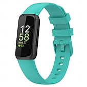 Χαμηλού Κόστους Ζώνες ρολογιών Fitbit-Smart Watch Band Συμβατό με Fitbit Inspire 3 σιλικόνη Εξυπνο ρολόι Λουρί Μεταλλικό κούμπωμα Αδιάβροχη Ρυθμιζόμενο Αθλητικό Μπρασελέ Αντικατάσταση Περικάρπιο