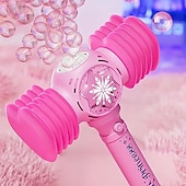 baratos Diversão Ao Ar Livre &amp; Desporto-Varinha de bolha para crianças e meninas: varinhas de soprador de máquina de bolhas com luz &amp; música, brinquedos para festas ao ar livre para crianças, presente de aniversário para meninas de 3 4 5 6