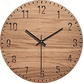 levne Nástěnné ozdoby-nástěnné hodiny jednoduchý moderní design dřevěné hodiny do ložnice dřevěné nástěnné hodinky domácí dekorace tiché digitální velké nástěnné hodiny kuchyňské nástěnné hodiny z masivu tiché hodiny do obývacího pokoje domácí kancelář quartz 30 cm