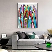 preiswerte Tiergemälde-handgemaltes Fischölgemälde auf Leinwand, modernes Gemälde, Wandgemälde für Heimdekoration, Wandkunst, Gemälde, Tiergemälde