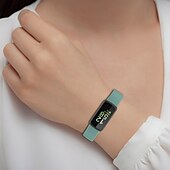 Χαμηλού Κόστους Ζώνες ρολογιών Fitbit-Smart Watch Band Συμβατό με Fitbit Inspire 3 σιλικόνη Εξυπνο ρολόι Λουρί Μεταλλικό κούμπωμα Αδιάβροχη Ρυθμιζόμενο Αθλητικό Μπρασελέ Αντικατάσταση Περικάρπιο