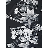 economico Stampa Floreale-Per uomo Floreale Camicia Camicia da campo Manica corta Di tendenza Originale Informale Esterno Informale Giornaliero Primavera estate Collo ripiegabile Bottone giù Nero Bianco Giallo Blu Viola