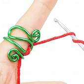 Недорогие искусство, ремесла и шитье-8 шт., натяжное кольцо для вязания крючком, натяжное кольцо для вязания крючком, натяжное кольцо из алюминиевой проволоки, металлические вязальные инструменты, многофункциональный крючок, кольцо на палец, регулятор пряжи