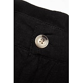 economico Classico-Per uomo pantaloni della tuta Pantaloni di lino Pantaloni estivi Pantaloni con pieghe Tasca frontale Gamba dritta Liscio Comfort Traspirante Informale Giornaliero Per eventi Di tendenza Essenziale