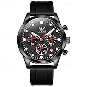 abordables Montres à quartz-Montres pour hommes Olevs 2024 Nouvelle Marque Chronographe Calendrier Indication 24 Heures Montre à Quartz Trois Yeux Six Aiguilles Étanche Montre de Sport pour Hommes