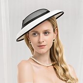 tanie Fascynatory i kapelusze-kapelusze nakrycia głowy włókno beret kapelusz słońce kapelusz spodek kapelusz wesele spotkanie przy herbacie eleganckie wesele z kokardką perły nakrycie głowy nakrycia głowy