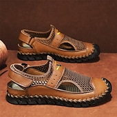 preiswerte Outdoor-Sandalen-Braune Mesh-Sandalen für Herren – atmungsaktive und stylische Sommerschuhe für Strand, Urlaub &amp; Outdoor-Aktivitäten
