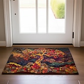 cheap Doormats-Vintage Tree of Life Doormat Floor Mats Washable Rugs Kitchen Mat Non-Slip Oil Proof Rug Indoor Outdoor Mat Bedroom Decor Bathroom Mat Entrance Rug