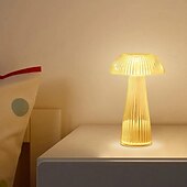 お買い得  テーブルランプ-6インチキノコテーブルランプクリスタルダイヤモンドランプベッドサイド寝室用ホームルーム装飾雰囲気ボタン電池式