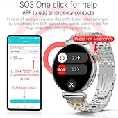 voordelige Smartwatches-dames amoled smartwatch: 1,28” display met ecg, ppg &amp; uitgebreide gezondheidsmonitoring
