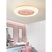 cheap Ceiling Lights-Ceiling Fans with Lights, 55cm Modern Low Profile Ceiling Fan, 72W Flush Mount, 3 Colors, 3 Speeds, Dimmable Ceiling Fan with Light 110-240V