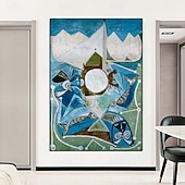 preiswerte Gemälde mit Menschen-100 % handgemaltes Ölgemälde „Ulysses&#039; und die Meerjungfrauen“ von Pablo Picasso im Rahmen von Pablo Picasso Guernica, Reproduktion eines Ölgemäldes auf Leinwand