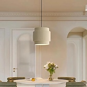 cheap Island Lights-Pendant Lamp, Japanese Style Pendant Lamp, Round Resin Lampshade, Metal Base, Hanging Chandelier, E27 Base, Screw Mouth, Decorative Pendant Light for Kitchen Island, Dining Room, Bar 110-240V