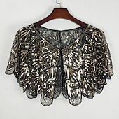 ieftine Șaluri și eșarfe-Retro / vintage Urlați 20 de ani Anii 1920 Costum de petrecere Șaluri Gatsby Charleston Invitat la nuntă Paiete Pentru femei Crăciun Carnaval An Nou Evenimente / Petrecere Recepția de Nunt