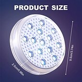 cheap Underwater Lights-2pcs Rechargeable Submersible Pool Lights with Remote, Swimming Floating Lights IP68 Waterproof  Underwater Color Changing Led Floating Lights for Hot Tub Bath