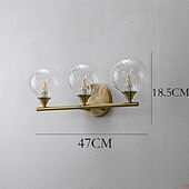 economico Luci da parete-lampada da toeletta per interni 1/2/3/4 luce lampada da toeletta per bagno, lampade da bagno su specchio lampada da bagno dorata con paralume in vetro trasparente
