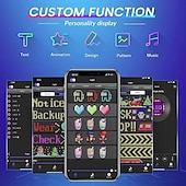 voordelige Decoratieve lichten-led auto teken ultra dunne flexibele led matrix paneel usb 5v bluetooth applicatie controle diy programmeerbare scrolling led teken voor auto party bruiloft festival, auto accessoires