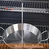 Χαμηλού Κόστους Κουζίνα κατασκήνωσης-1τμχ, κάθετο σουβλάκι για ψησταριά ψησταριά, κάθετη βάση για σουβλάκι για ψησταριά, βάση για σουβλάκια bbq, κάθετη βάση σούβλας Βραζιλίας με 3 αφαιρούμενες ράβδους, κατάλληλη για μπάρμπεκιου φούρνου,