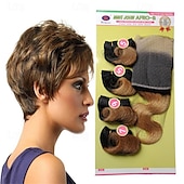 halpa Aidot ja kiharat hiustenpidennykset-kudehiukset kudos afro-b 13*4 etupitsi hiukset neitsyt hiukset 4 nippua/pakkaus body wave blondi musta ruskea pidennykset