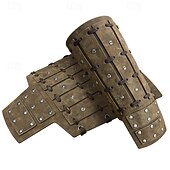 preiswerte Rüstung-Retro Vintage Punk &amp; Gothic Mittelalterlich Rüstung Armband Handgelenkstütze Wikinger Tempelritter Kreuzritter Ranger Schildmaid Bogenschießen Kostüm Herren Vikinger Fantasie Halloween Karneval