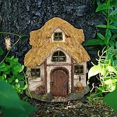 baratos Evento e suprimentos de festa-encantador portão de jardim de fadas, decoração caprichosa de árvore de madeira para porta, pátio e jardim - delicioso artesanato de ornamento de madeira para decoração de casa de conto de fadas