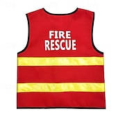 economico Costumi per bambini-Da ragazzo Da ragazza Vigile del fuoco Costume cosplay Completi Per Mascherata Cosplay Per bambini Canottiera Cappelli