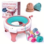 abordables Appareils électroménagers-Machine à tricoter faite à la main, 1 ensemble de 48 aiguilles, cylindre en laine, métier à tisser, écharpe, pull, chapeau, chaussettes, artefact paresseux pour adulte, cadeau de noël avec