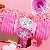 baratos Diversão Ao Ar Livre &amp; Desporto-Varinha de bolha para crianças e meninas: varinhas de soprador de máquina de bolhas com luz &amp; música, brinquedos para festas ao ar livre para crianças, presente de aniversário para meninas de 3 4 5 6