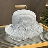 preiswerte Partyhut-Kopfstück Tüll Hochzeit Abendgesellschaft Elegant Hochzeit Mit Tüll Kopfschmuck Kopfbedeckung