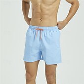 お買い得  メンズアクティブショーツ-男性用 スウェットショーツ ショーツ スポーツ 日常 速乾性 快適 ポケット ドローストリング 弾性ウエスト 平織り ショート 体操服 カジュアル アクティブウェア ブラック ホワイト マイクロエラスティック