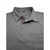 preiswerte Klassisches Poloshirt für Herren-Herren Poloshirt aus Baumwolle Golfhemd Arbeit Casual Kargen Kurzarm Basic Modern Farbblock Patchwork Taste Frühling Sommer Regular Fit Wein Dunkelgrau Schwarz Weiß Königliches Blau Grün Poloshirt