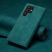 Недорогие Чехлы для Samsung-телефон Кейс для Назначение SSamsung Galaxy S24 S23 S22 S21 Ultra Plus A54 A34 A14 Примечание 20 10 Кошелек для карт Откидная подножка Разъем для карты Защита от удара Ретро ТПУ Кожа PU