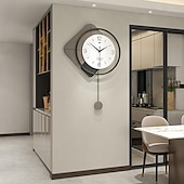 baratos Decoração de Parede-Design moderno relógio de parede grande balanço sala de estar relógios 3d simples pendurado horologe decoração de casa relógio de parede 49*73cm 55*80cm 40*60cm