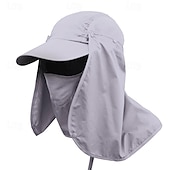 billiga Huvudbonader för herrar-Herr Unisex Fiskarhatt Solhatt Fiskehatt Mörkgrå Marin Utomhus Fiske Solid färg Vattentät UV-skydd Andningsfunktion Snabb tork