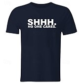 abordables Camiseta gráfica para hombres-Hombre Letra Camiseta Camiseta superior Algodón Manga Corta Gráfico Camisa Negro Azul Oscuro Gris Camiseta cómoda Vacaciones Calle Ropa de diseñador de moda