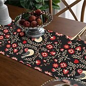baratos Toalhas de Aparador-Inspirado em william morris arte estilo impressão corredor de mesa estilo country, decoração de mesa de jantar de cozinha, corredores de mesa de decoração de impressão para interior ao ar livre casa