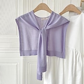 voordelige bruiloft gast wraps-Damesomslag leuke Style Mouwloos Zijde Bruiloftsomslagen Met Pure Kleur Voor Bruiloft Zomer